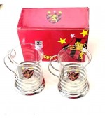 Jogo de 2 canecas De Vidro 200ml - Sport - Produto Oficial Licenciado